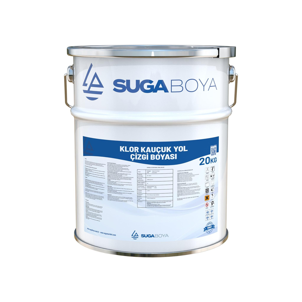 Suga Klor Kauçuk Yol Çizgi Boyası 20 Kg resmi