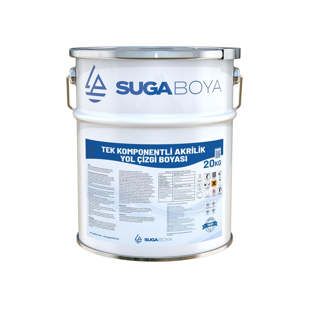 Suga Tek Komponentlı Akrilik Yol Çizgi Boyası 20 Kg resmi