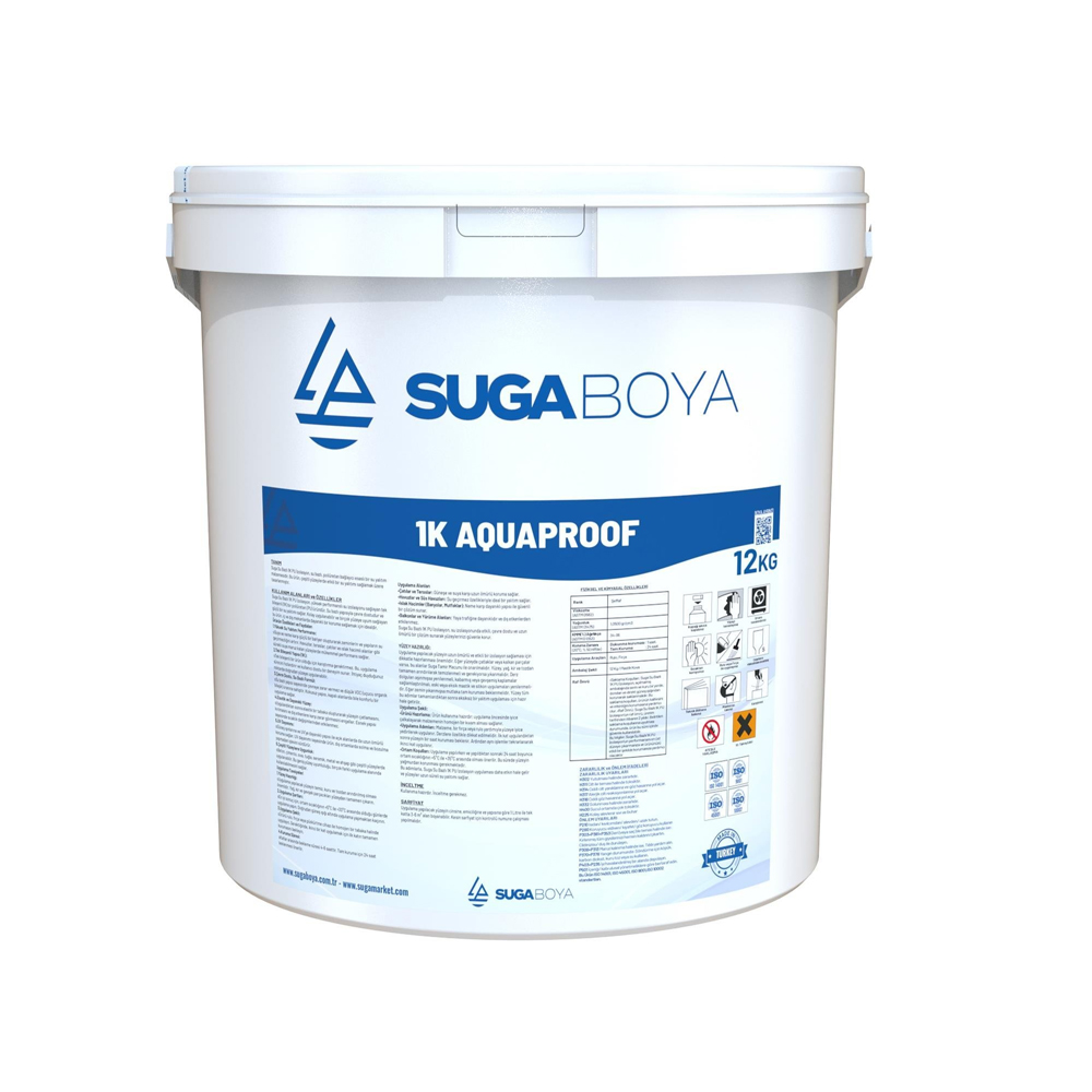 Suga Aquaproof Su Bazlı 1K Pu İzolasyon Malzemesi 12 Kg resmi