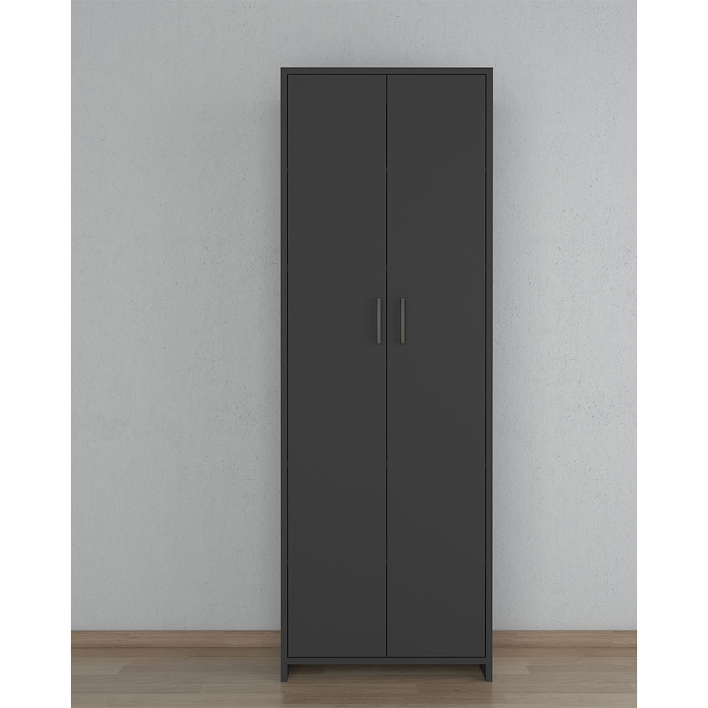 Bgr Gardrop 2 Kapaklı Antrasit 1014 resmi