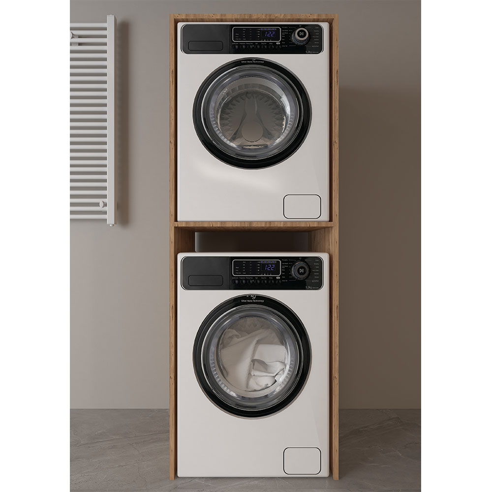 Bgr Çamaşır Ve Kurutma Makinesi Dolabı Safir Meşe 2004 resmi