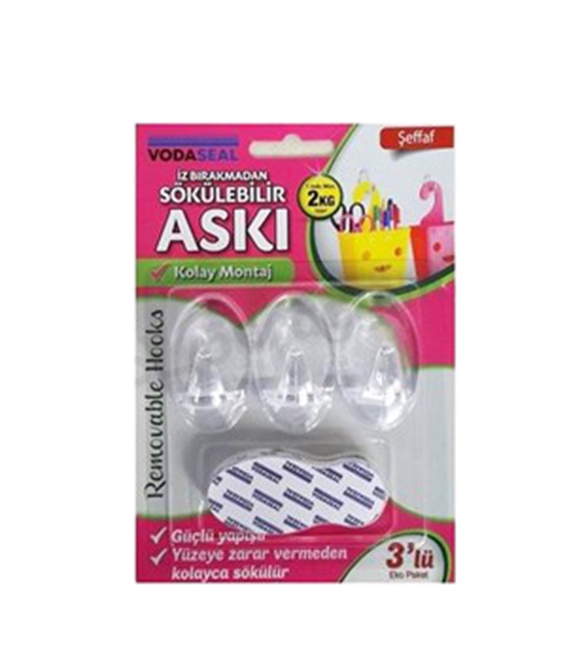 Vodaseal Şeffaf Askı 3Lü resmi