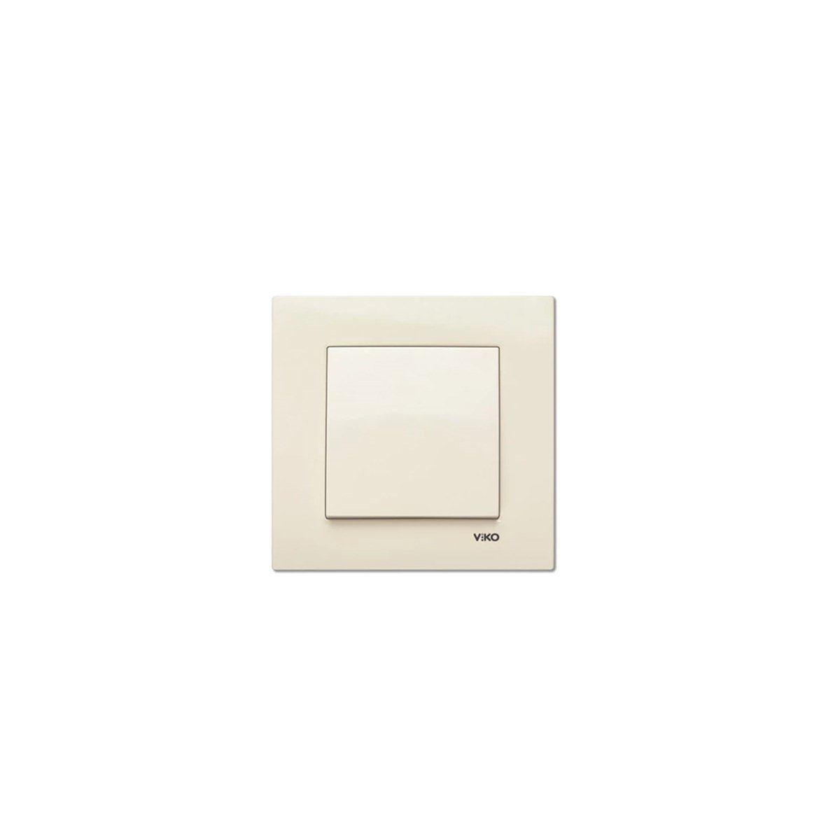 Viko Karre Krem Zil Anahtarı Çerçevesiz resmi