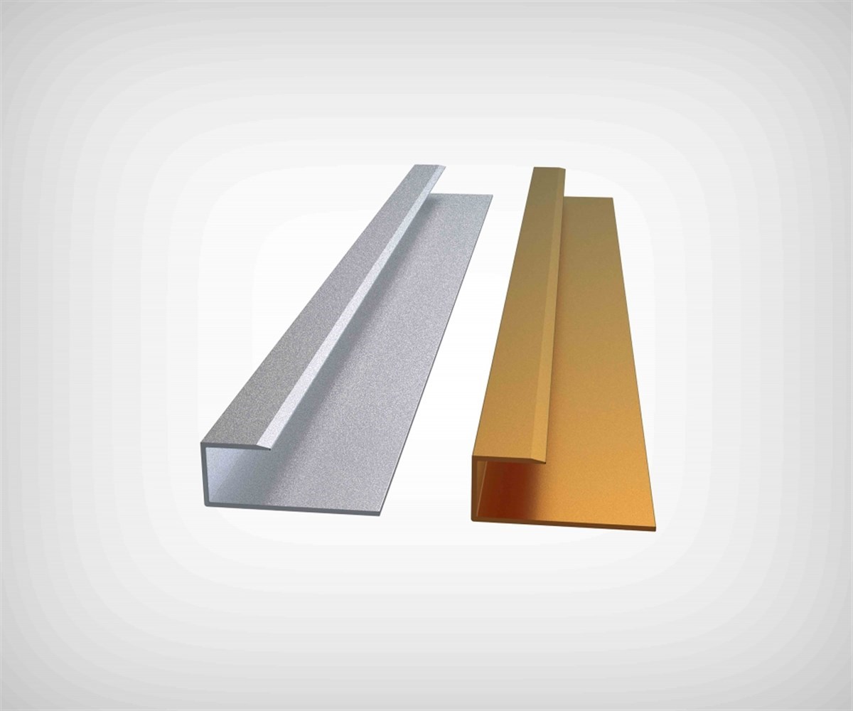 Tesay Alüminyum Laminant Parke Bitim Profili 10mm Mat Eloksal Lbpa10-01 resmi