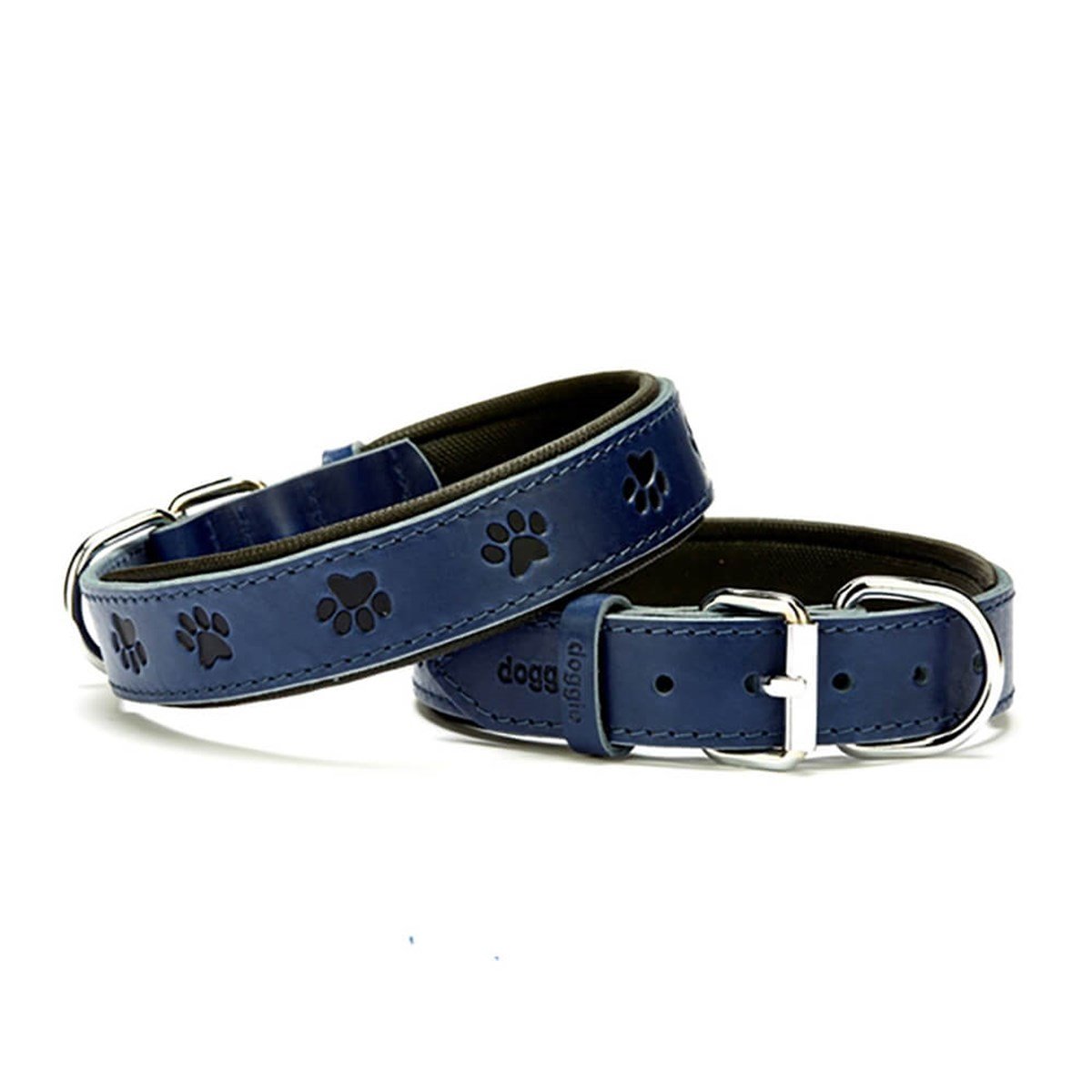 Doggie Konfor Deri Pati Desenli Köpek Boyun Tasması Mavi 3x42-50Cm SBT3036MROYALBLUE resmi