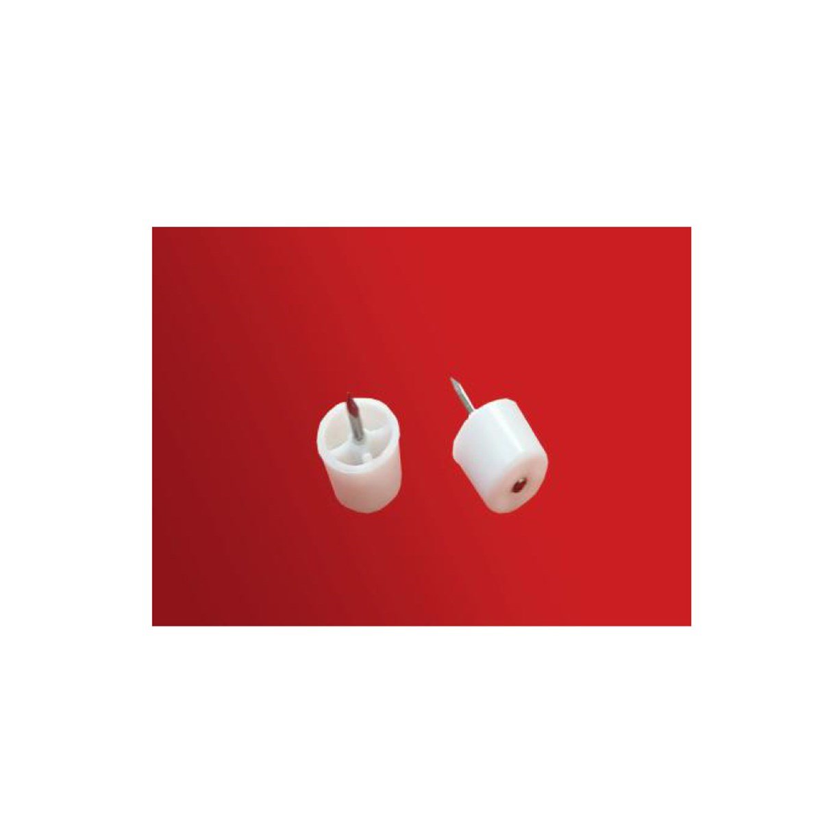 Metali Büyük Çivili Raf Pimi 100Lü Beyaz 5009 resmi