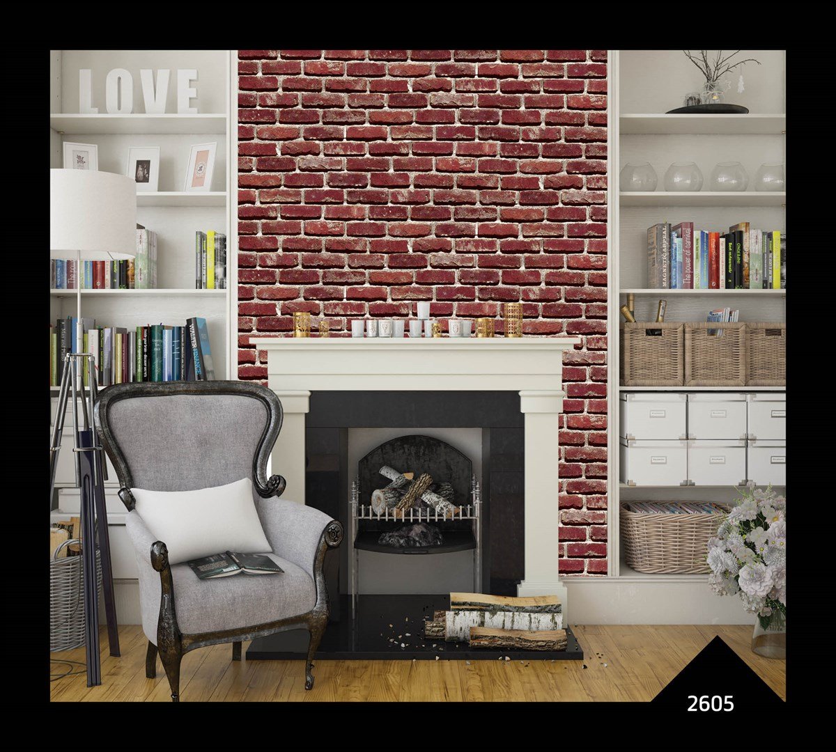 Natural Collection Tuğla Desenli Duvar Kağıdı 2605 (5.3 M2) resmi