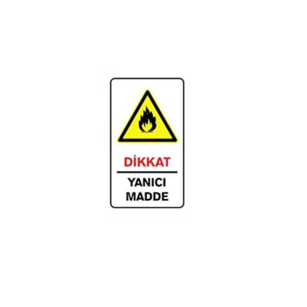 C127 Dikkat Yanıcı Madde 15x25 Cm resmi