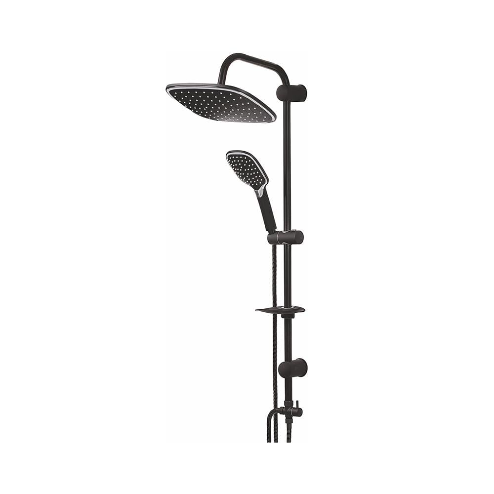 Venezia Karbon Siyah Kare Yağmur Duş Seti 5057203 resmi