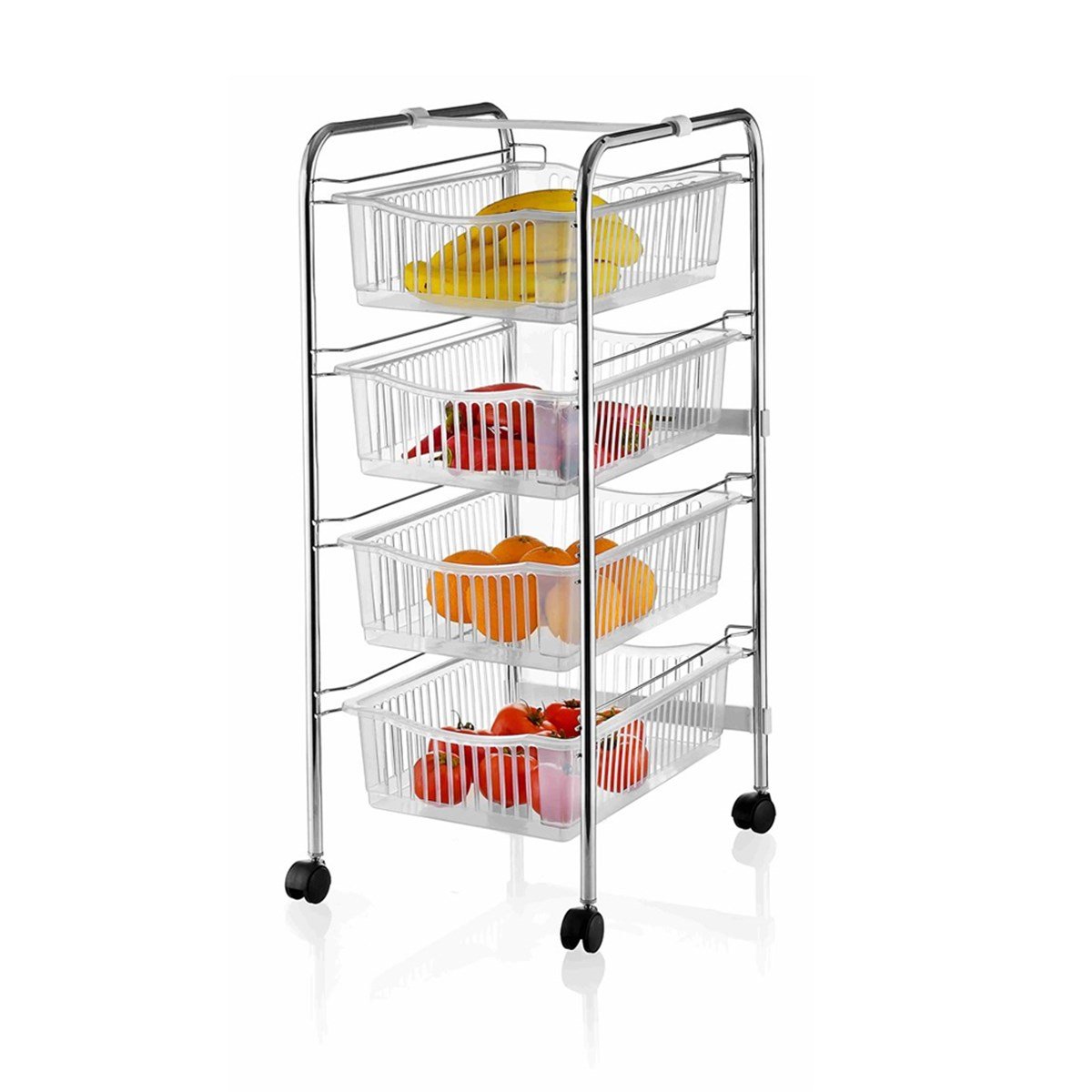 Perilla 4 Katlı Plastik Raflı Sebzelik 71401 resmi