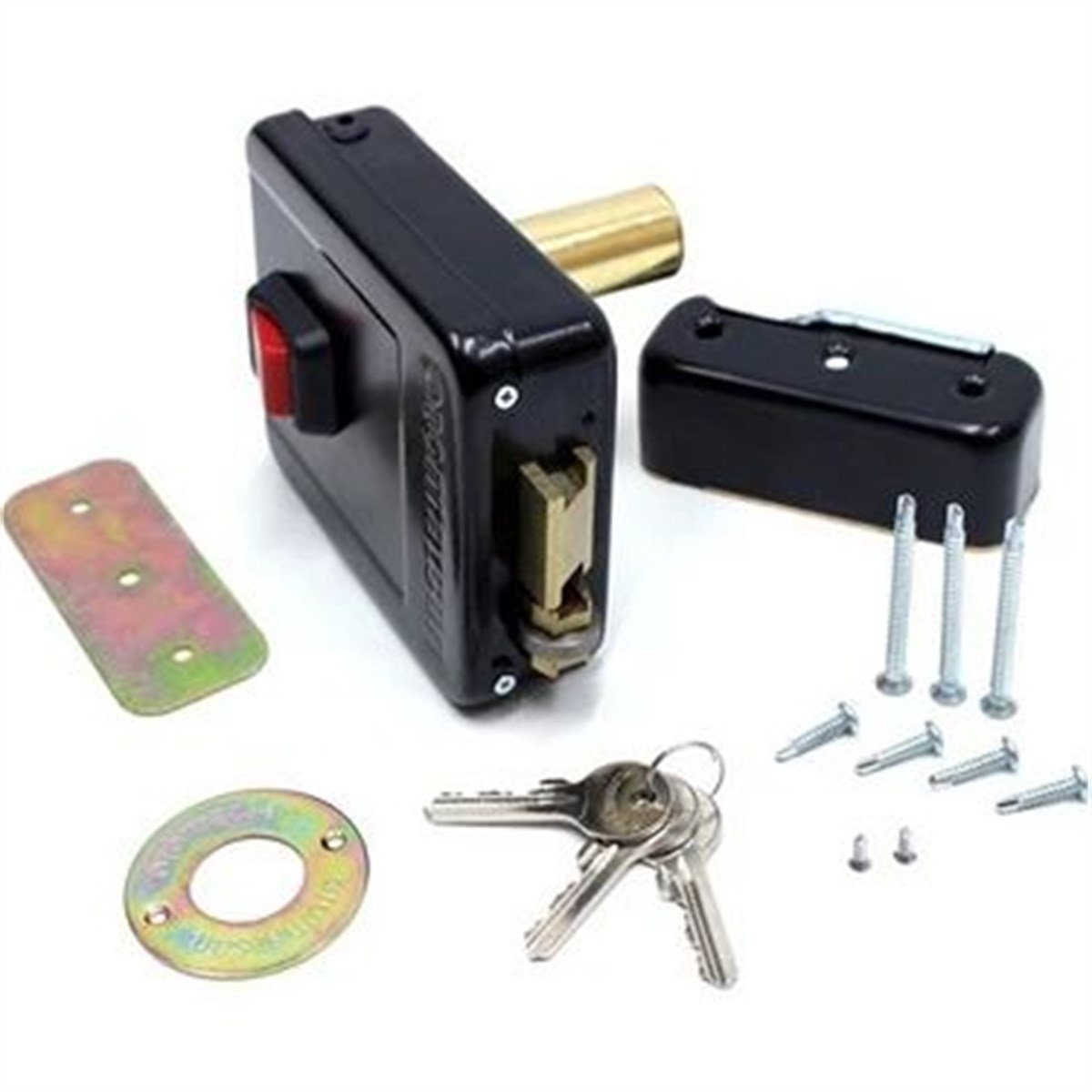 Otomatsan 52Mm Siyah Kapı Otomatı Elektrikli Apartman Kapı Kilidi resmi