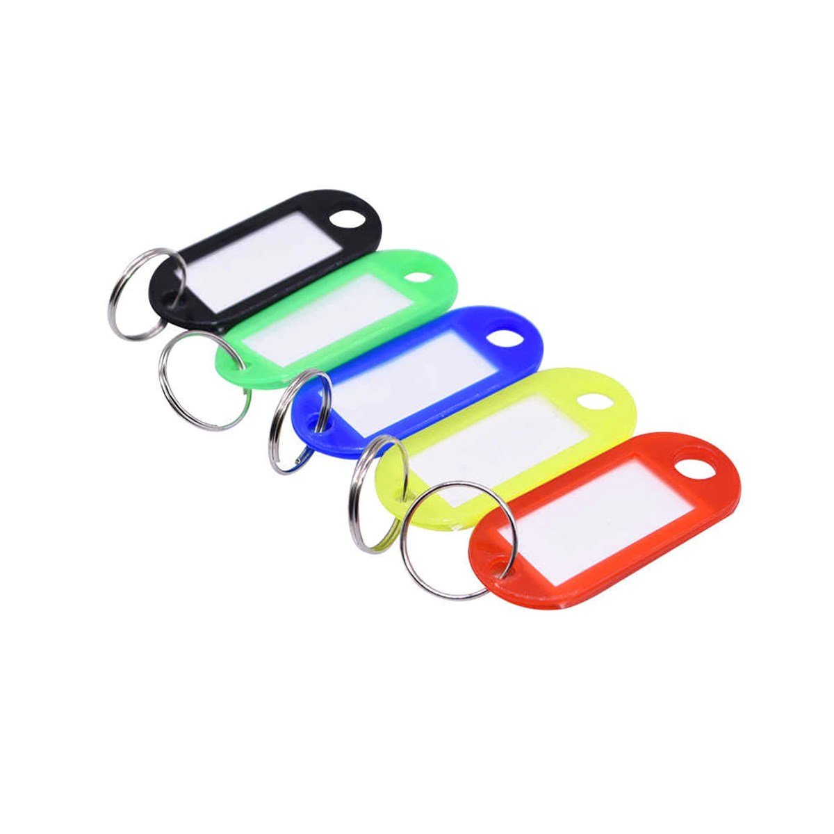 Plastik Anahtarlık Etiketli 100'Lü Karışık Renk resmi