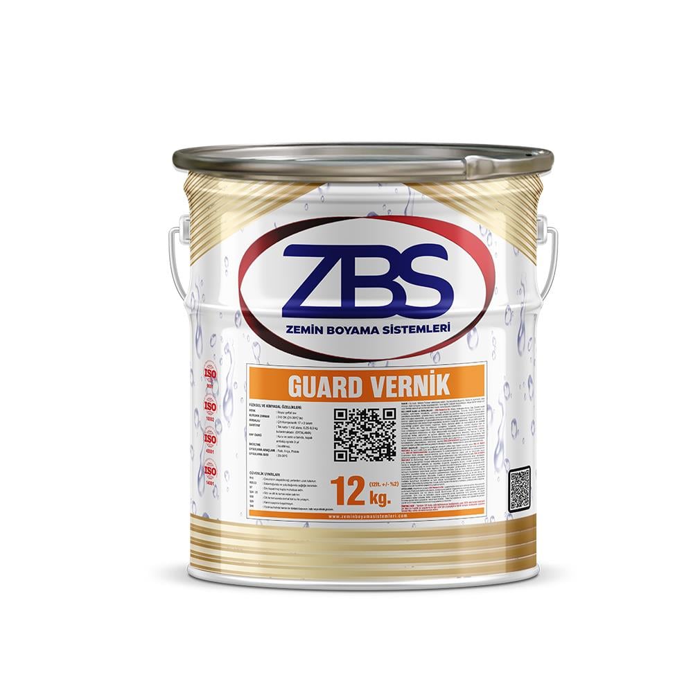 Zbs Guard Vernik 12 Kg - (Şeffaf, Geç Kirlenip, Kolay Temizlenme ve Daha Parlak Bir Zemin İçin) resmi