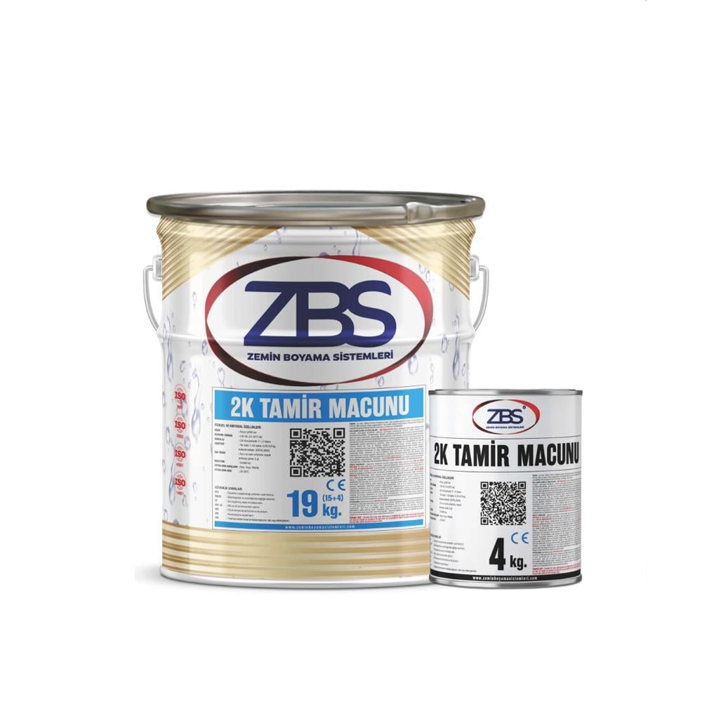 Zbs 2K Zemin Tamir Macunu 15+4 Kg - (Ağır Yük Trafiğine Dayanıklı Zemin Dolgusu) resmi