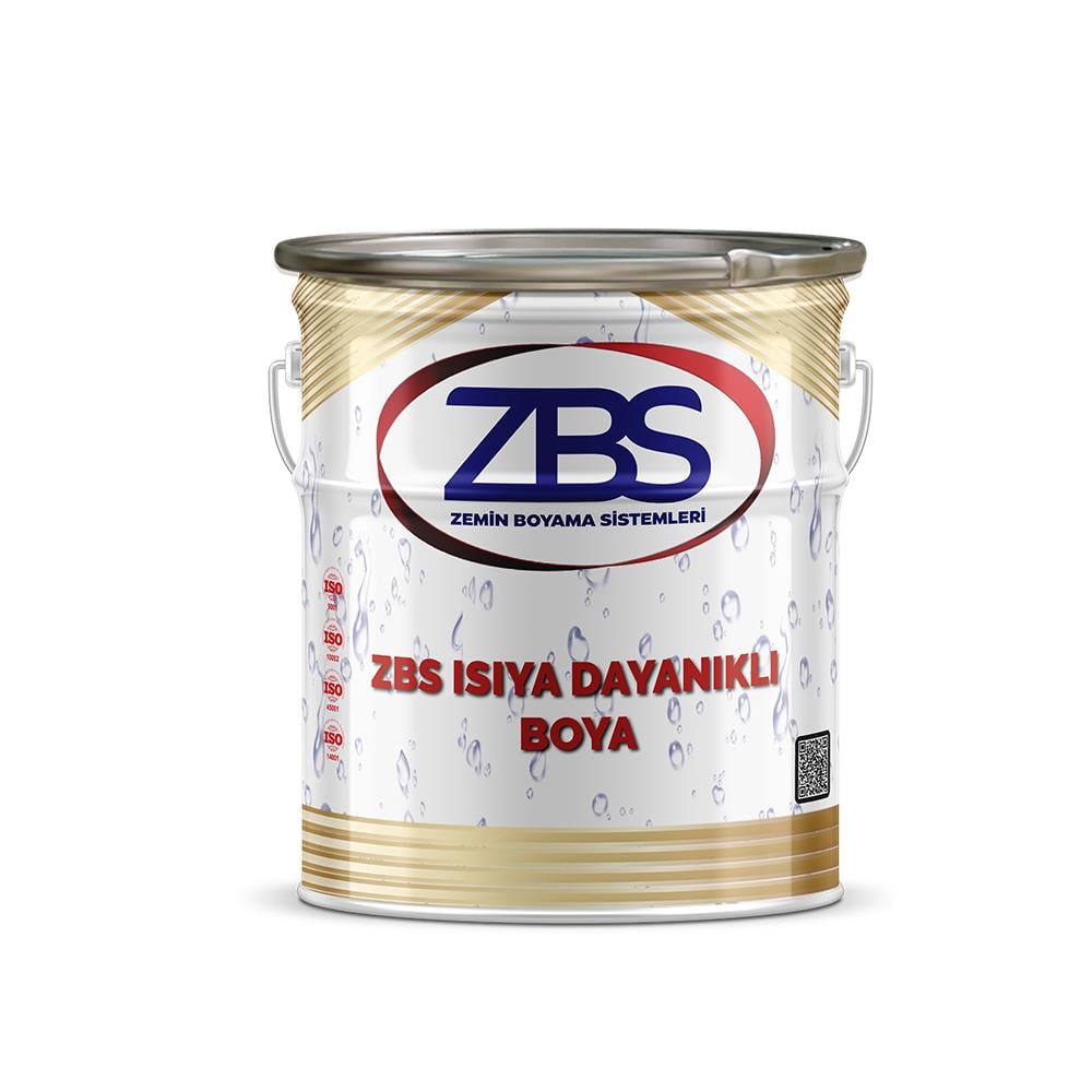 Zbs Isıya Dayanıklı Boya 15 Kg- Yanmaz Boya - (750co Isı Dayanımı) Siyah resmi